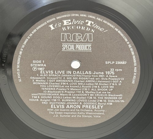 Elvis Presley - Elvis Live In Dallas Lp Vinyl Record EX / EX - Picture 4 of 6