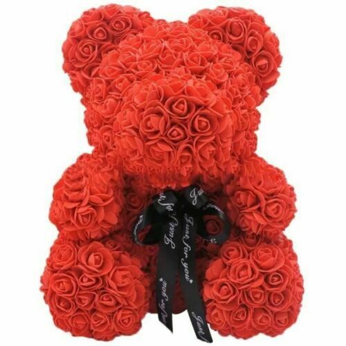 Nounours en Rose Artificielle Rose Pastel - Peluche Romantique pour Déclarer Votre Amour