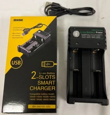 Universal Smart Charger for 3.7V Li-ion Battery Cell 2 Slot