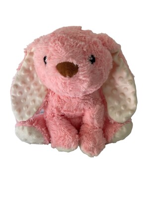 Spark Create Imagine Pink Bunny Rabbit Plush Chime Rattle Crinkle Minky Dot 9.5''