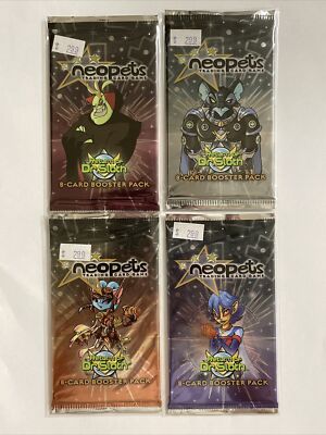 Neopets TCG Return Of Dr Sloth Sealed Booster Pack Art Set x4 WOTC