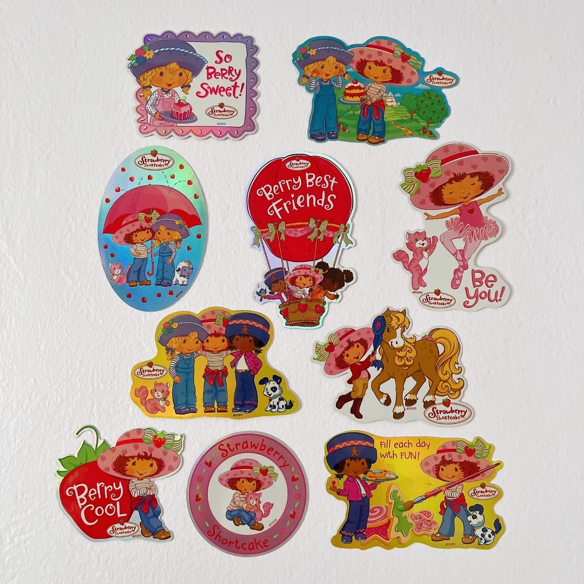 2003 Vintage Strawberry Shortcake Vending Stickers Holo Y2K RARE