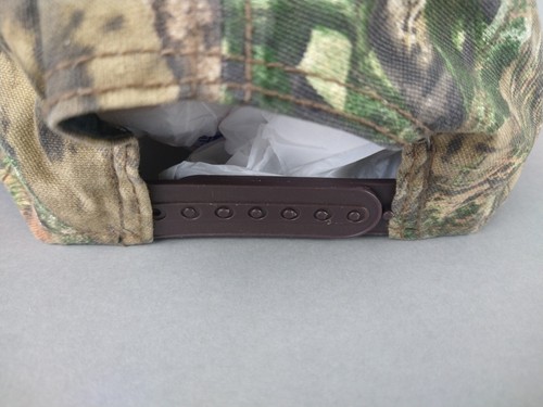 MOSSY OAK HAT Duck Canvas LOGO OUT CAP CAMO SPELL CANVAS BUCKLE STRAP - Picture 4 of 8