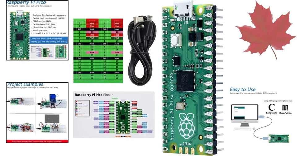 Placa Raspberry Pi Pico - Procesador de doble núcleo - Código Java Python C - Tutorial Foto 2 de 4