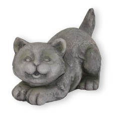Katzenfigur in Betonoptik Deko Katze Gartenfigur Katzenfigur für draußen