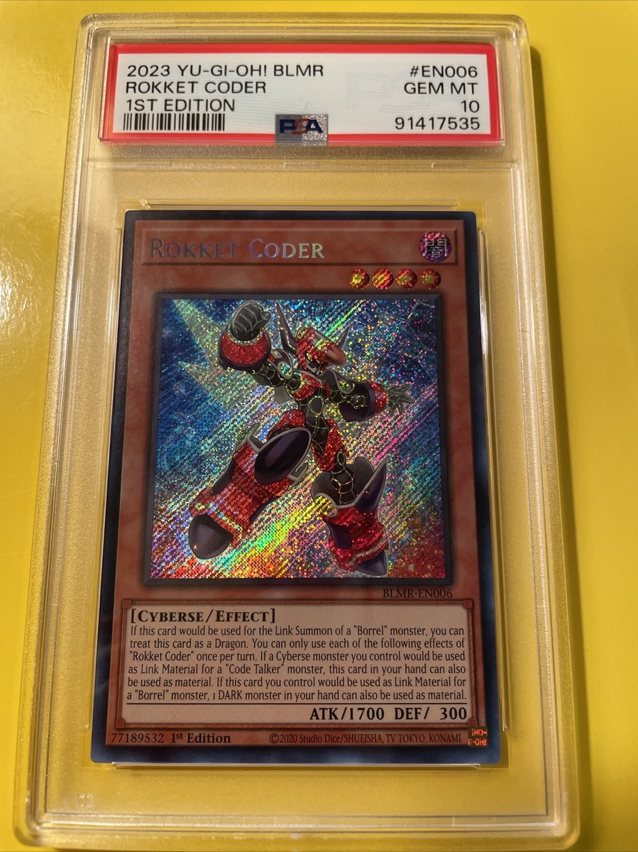 YuGiOh ROKKET CODER #BLMR-EN006 🔥PSA 10 GEM MINT🔥1st EDITION