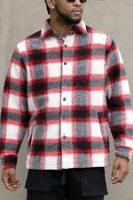 Victorious Men's Essential Felted Plaid shirt and Hooded Overshirt JK5067 JK5075