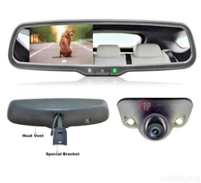 HD Mirror 4.3" Monitor +No1 Bracket +Side Car Rear View Backup Camera Kit