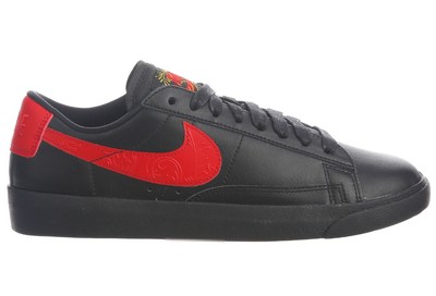 nike blazer black and red