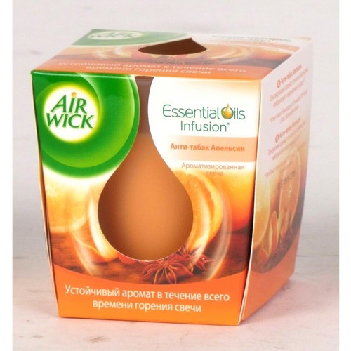 6x Airwick Scented Candles Orange Festive Spice 105g Room Inside Decoration Glas
