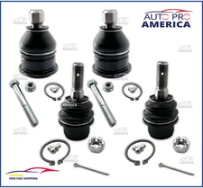 (4) Front Upper & Lower LH & RH Ball Joints for 2002-2009 GMC Chevy Trailblazer