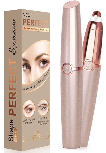 Women's Electric Eyebrow Hair Trimmer LED Light Painless and