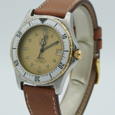 TAG Heuer プロフェッショナル2000シリーズ 974.006 Tag Heuer 38mm Men's Professional 2000 Series Two-Tone Swiss