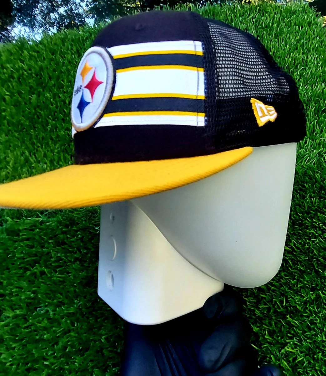 New Era Pittsburgh Steelers Striped Banded 59FIFTY Trucker Snapback Hat OSFM