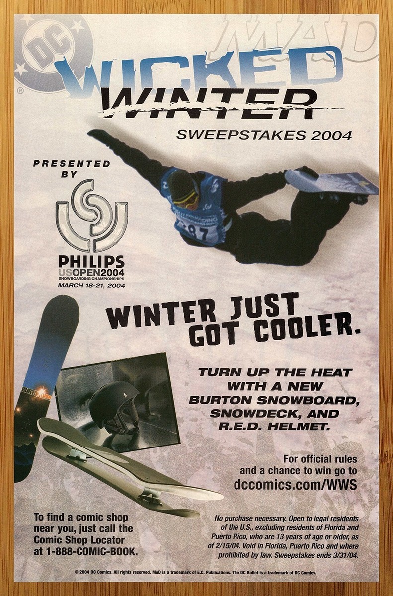 2004 burton bullet snowboard 2004 Burton Snowboard Print Ad/Poster Snowdeck RED Helmet Winter Sports Ski  Art