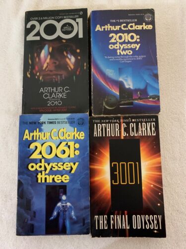 2001: A SPACE ODYSSEY Lot of 4 by Arthur C. Clarke 2001 2010 2061 3001