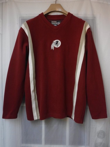 NFL Washington Redskins Cuello en V Grueso 100% Algodón Cuello en V Camisa Hombres M *EX* - Imagen 9 de 10