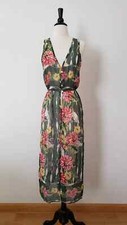 Top Kimono Tropical Vacation Granny Cover Up Medium New