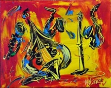 JAZZ MUSIC  Modern Abstract Original Painting Canvas Fine Art  IR6uyFgscbRR