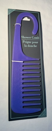 2 - pack Shower Comb Wide Tooth Dry Wet Hair Gently Detangles Thick Long Hair - Picture 3 of 5