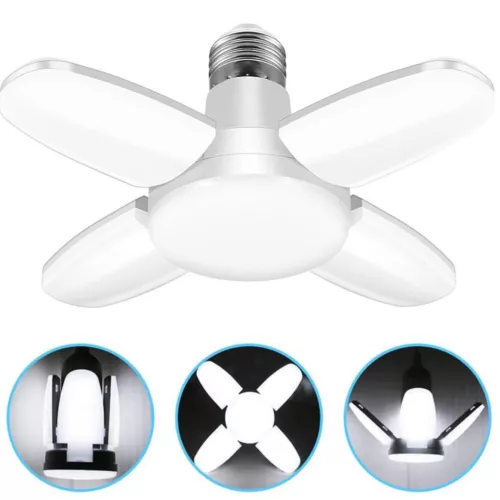 3 PCS LED Garage Light Bulb Deformable Ceiling Fixture Lights E27 Workshop Lamp - Bild 12 von 12