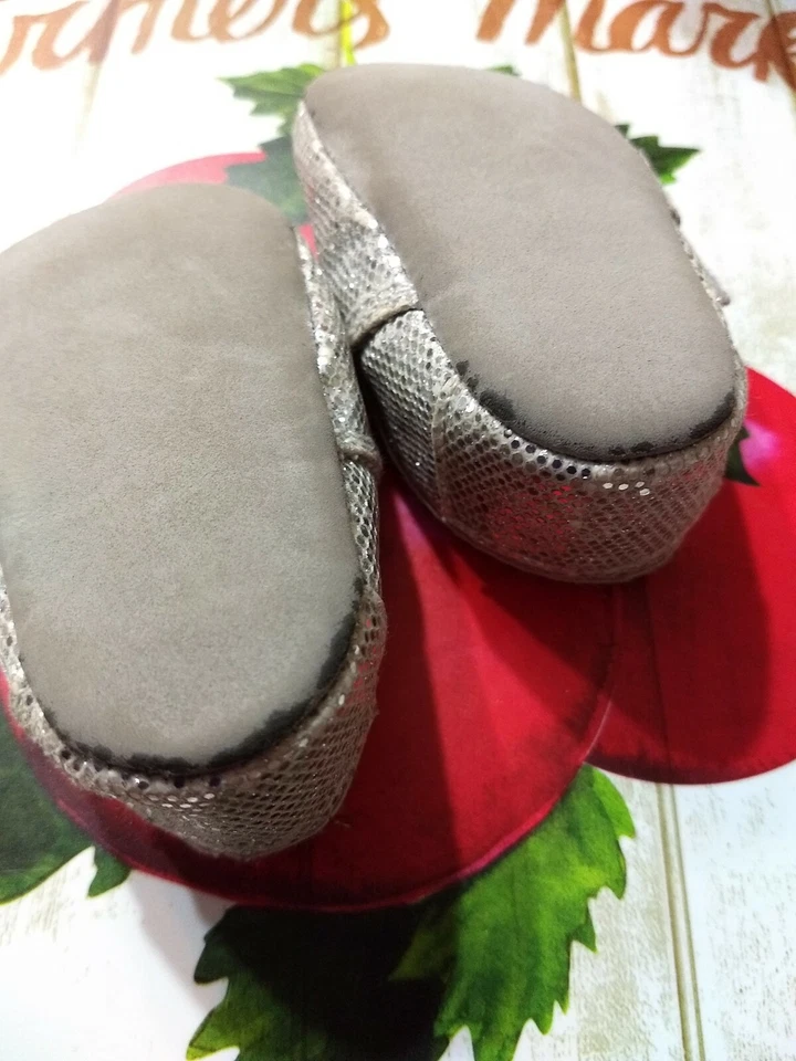 Stepping Stones Infantil Bebé Niña Plata Brillante Brillo Elegante Zapatos para Cuna 3-6M Foto 4 de 4