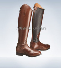 Horse Riding Men Brown Long Boots,Horseback R...