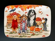 Certified International Sherri Buck Baldwin Fall Dog Tableware – You Choose!
