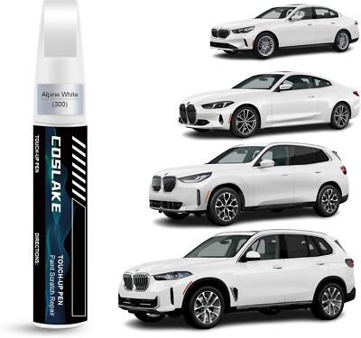 300 Alpine White BMW Touch Up Paint - Scratch Repair 2-in-1 Pen OEM Color