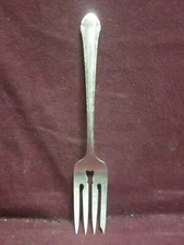 Sterling Alvin CHASED ROMANTIQUE  SALAD FORK  6 1/2"  36g no monogram   
