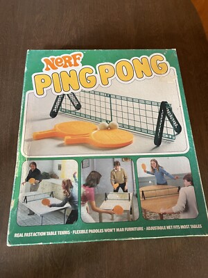 Vintage Nerf PING PONG Game complete With instructions Parker Brothers 