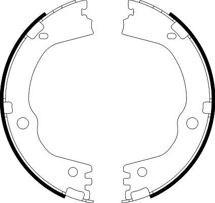 Hella 8DA 355 051-211 Bremsbackensatz, Feststellbremse FüR Hyundai KIA-image