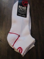 3 Pair Ecko Unlimited Men 1/4 Ankle 1/2 Cushion Socks Large Rhino 6-12