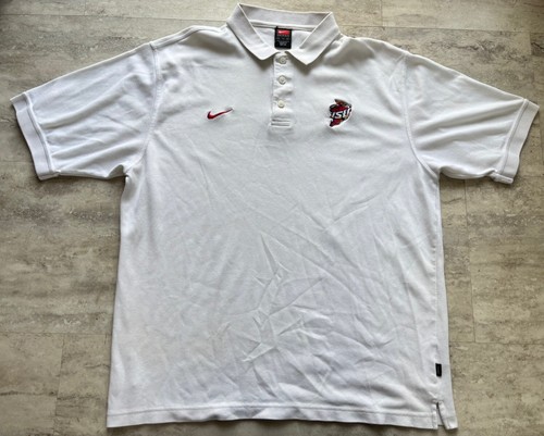 Vintage Iowa State Cyclones Nike Team Polo Issue Mens White Football Shirt XL