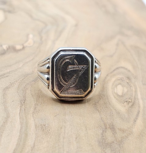 Ring - Signet Ring - Size 67 - 835/- Silver - 9.70 Grams - Customized - Picture 2 of 9