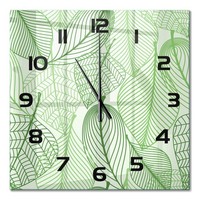Stilvolle Wanduhr Mit FließEnden Zeigern BläTtermuster Schwarze Zeiger 60X60 Cm
