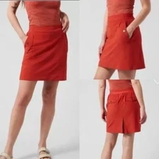 Athleta Vienna Cargo Red Skort Size 6 With Button Details