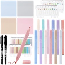 Lestp 22 Pcs 1 Count Pack of 22 , Aa-22pcs bible highlighters sticky notes