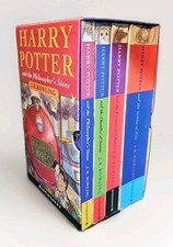 Harry Potter Bloomsbury BoxSet 4 Paperbacks & Slipcase JK Rowling Bloomsbury VGC