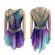 New Ice Figure Skating Dress Purple Children's Adult Competition Dress