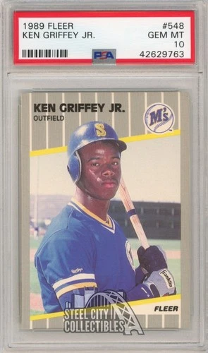 Ken Griffey Jr 1989 Fleer Rookie Card #548 PSA 10