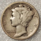 1931-S Mercury Dime 90% Silver Good Collectible Grade Coin