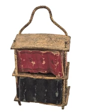 Rare 1850s-80's ANTIQUE METAL Miniature Bookshelf,Shelf,VICTORIAN,EMBOSSED GILT