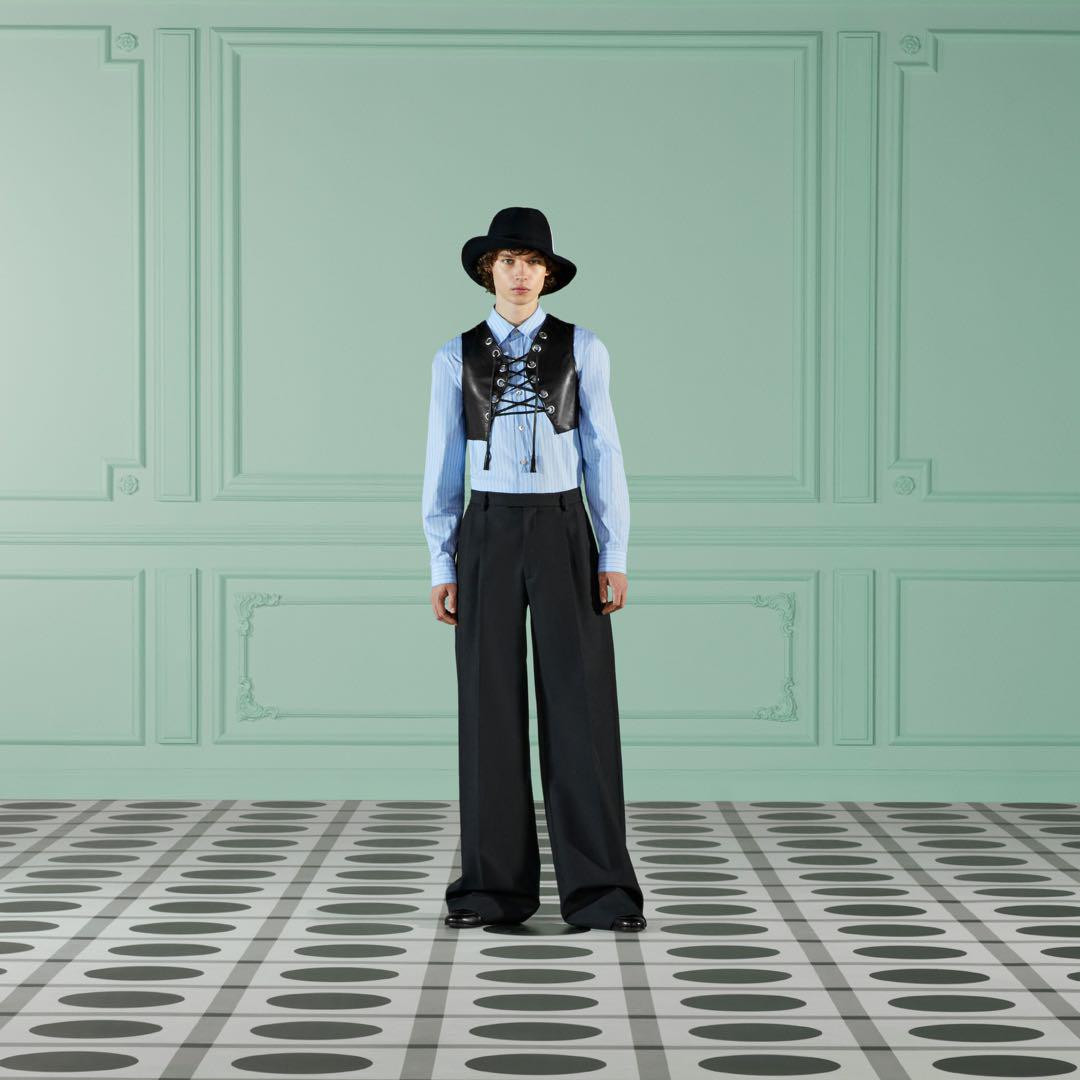 Gucci 22Aw Wide Textured Gabardine Pants | eBay