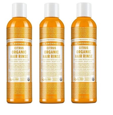 Dr. Bronners Hair Conditioner Rinse - Citrus - 8 oz *****3 PACK********