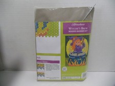 HERRSCHNERS WITCHE'S BREW PONY BEAD HALLOWEEN BANNER KIT 12 X 15"