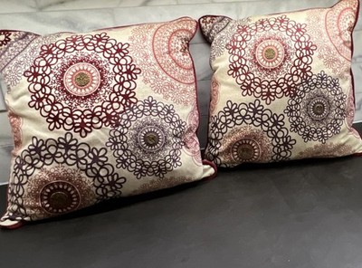 Pier Cotton Decorative Pillows Set of 2, 18x18''