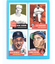 1992 Bazooka Topps '53 Archives Quadracard Ashburn / Wynn / Durocher #5
