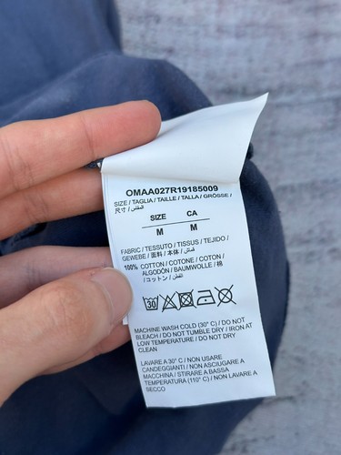 Authentic Off-White T-Shirt Summer 1863 Navy Impressionism Logo size M - Picture 10 of 15