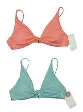 O'Neill Saltwater Solids Knotty Pismo Bikini Top Junior's Swimwear NWT